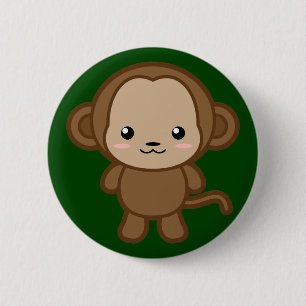 Kawaii Affe Button