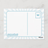 Kawaii Albino Narwhal Postkarte (Rückseite)