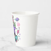 Kawaii-Alien-Skater-Bubble-Tea-Design Pappbecher (Links)