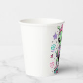 Kawaii-Alien-Skater-Bubble-Tea-Design Pappbecher (Rechts)