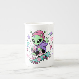 Kawaii-Alien-Skater-Bubble-Tea-Design Porzellantasse