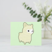 Kawaii alpaca postkarte (Stehend Vorderseite)