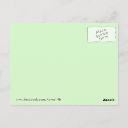 Kawaii alpaca postkarte (Rückseite)