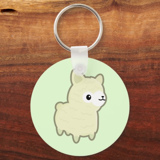 Kawaii alpaca schlüsselanhänger (Vorderseite)