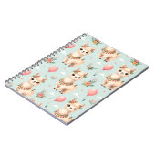 Kawaii-Alpaka-Blumenjournal Notizblock (Linke Seite)