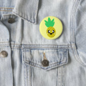 kawaii Ananas Frucht Gesicht so niedlich Button (Beispiel)