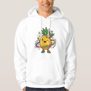 Kawaii-Ananas-Hula-Hoop-Süßer-tropischer-Sticker Hoodie