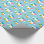 Kawaii Animal Balloons Geschenkpapier (Ecke)