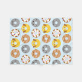 Kawaii Animal Donuts Fleecedecke (Vorderseite (Horizontal))