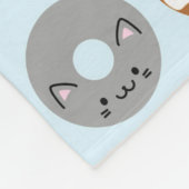 Kawaii Animal Donuts Fleecedecke (Ecke)