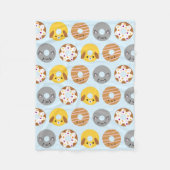 Kawaii Animal Donuts Fleecedecke (Vorderseite)