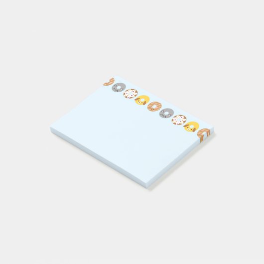 Kawaii Animal Donuts Post-it Klebezettel (angewinkelt)