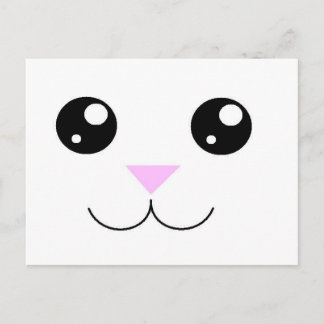 Kawaii Animal Face Postkarte