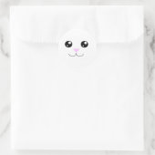 Kawaii Animal Face Runder Aufkleber (Tasche)