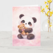 Kawaii Animal Love Card Karte (Gelbe Blume)