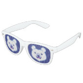 Kawaii Animal Lover Cartoon Polar Bear Partybrille (Schrägansicht)