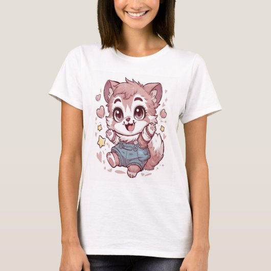 kawaii animal sticker T-Shirt (Vorderseite)
