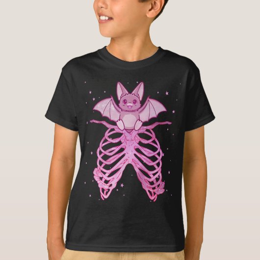 Kawaii Anime Animal Pastel Goth Bat T-Shirt (Vorderseite)