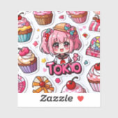 Kawaii Anime Art Japanese Pop Culture Aufkleber (Blatt)