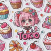 Kawaii Anime Art Japanese Pop Culture Aufkleber (Vorderseite)