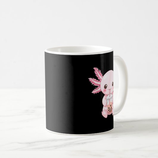 Kawaii Anime Axolotl Boba Kaffeetasse (VorderseiteRechts)