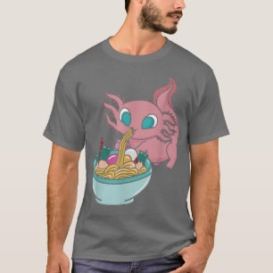 Kawaii Anime Axolotl Ramen Bowl 706 T-Shirt
