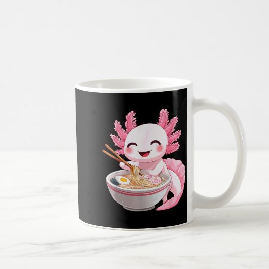 Kawaii Anime Axolotl Ramen  Kaffeetasse (Rechts)