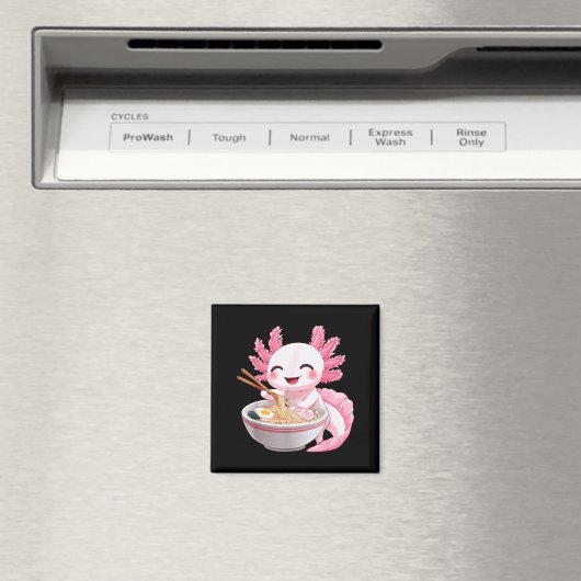 Kawaii Anime Axolotl Ramen Magnet (In Situ (Geschirrspüler))