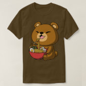 Kawaii Anime Bear Asian Noodles Japanisches Ramen  T-Shirt (Design vorne)