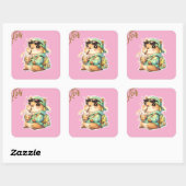 Kawaii Anime Capybara Bubble Tea Vinyl Aufkleber | (Blatt)
