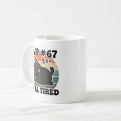 Kawaii Anime Cat NAP 67 Quote 6 7 Meme Graphic Tee Kaffeetasse (Vorderseite Links)