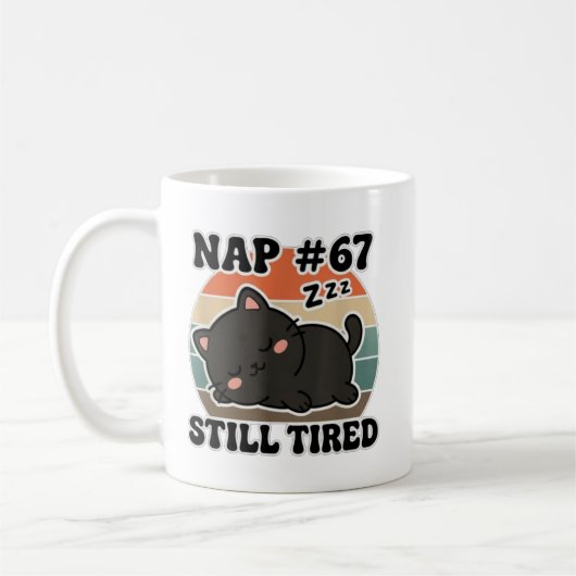 Kawaii Anime Cat NAP 67 Quote 6 7 Meme Graphic Tee Kaffeetasse (Links)