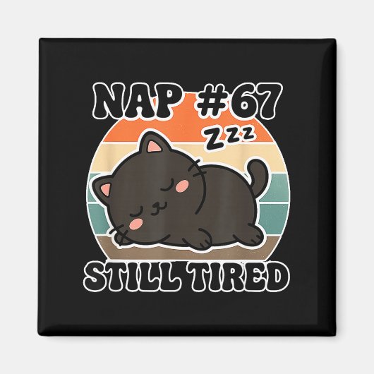 Kawaii Anime Cat Nap 67 Quote 6 7 Meme Graphic Tee Magnet (Vorne)