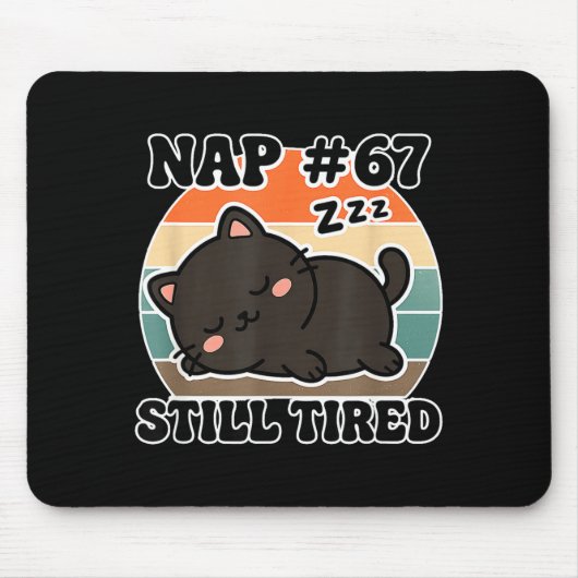 Kawaii Anime Cat Nap 67 Quote 6 7 Meme Graphic Tee Mousepad (Vorne)