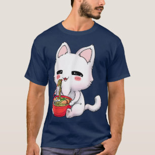 Kawaii Anime Cat Ramen Bowl Japanisch Noodles Love T-Shirt