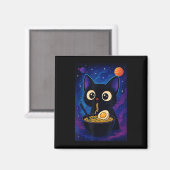 Kawaii Anime Cat Ramen Graphic Funny Men Magnet (Vorderseite/Rückseite)