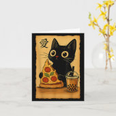 Kawaii Anime Cat Zza Teatro Sociale Zza Karte (Gelbe Blume)