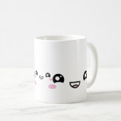 Kawaii Anime Faces Mug – Cute & Expressive Charact Kaffeetasse (VorderseiteRechts)