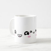 Kawaii Anime Faces Mug – Cute & Expressive Charact Kaffeetasse (Vorderseite Links)