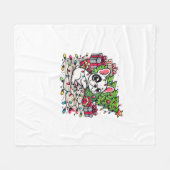 Kawaii Anime Frenchie Christmas Funny Dog Fleecedecke (Vorderseite (Horizontal))