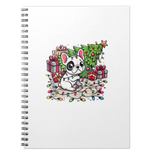 Kawaii Anime Frenchie Christmas Funny Dog Notizblock
