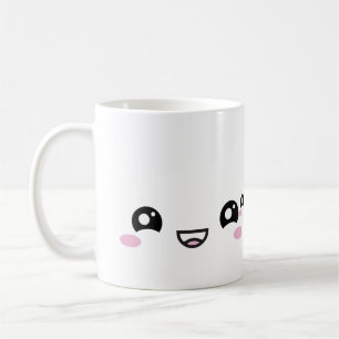 Kawaii Anime-Gesichter Tasse – Süße und ausdruckss