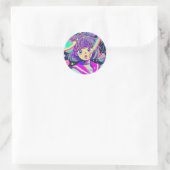 Kawaii Anime Girl auf dem Space Sticker (Tasche)