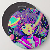 Kawaii Anime Girl Button (Vorne & Hinten)