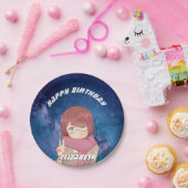 Kawaii-Anime-Girl-Galaxie Pappteller (Party)