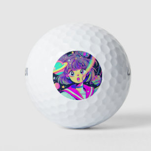 Kawaii Anime Girl Golf Balls Golfball