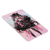 Kawaii Anime Girl in Rosa und Schwarz Magnet (Rechte Seite)