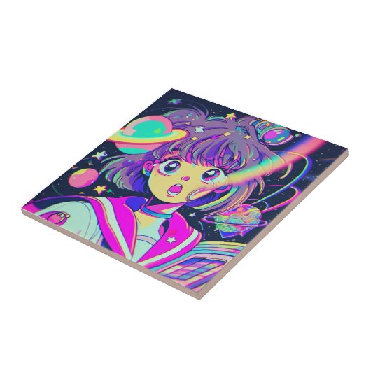 Kawaii Anime Girl Keramik Tile Fliese (Seite)