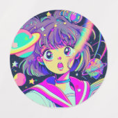 Kawaii Anime Girl Labels Etiketten (Design 1)