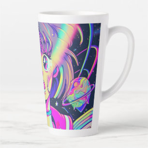 Kawaii Anime Girl Latte Tasse